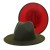 Import Wholesale Two Tone Colour Stiff Flat Wide Brim Fedora Hat for Women Men from China
