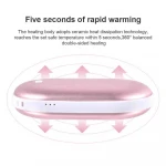Wholesale Usb rechargeable heater hot portable metal pocket hand warmer reusable double-sided hand warmer