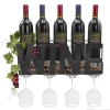 Wine Bottle Stemware Glass Rack Cork Holder Wall Mounted - Elegant Storage