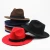 Import Winter warm  Custom design your own  black flat wide brim Fedora 100% Wool Felt Hat for women female from China