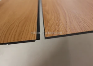 Wood PVC Luxury Vinyl Flooring Tile Plank vynil click clock Fireproof Cheap Price