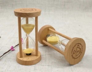 Wooden 3 minute hourglass
