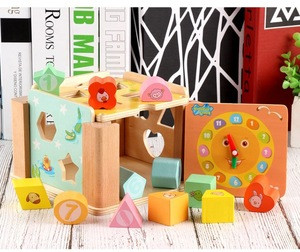 Buy Wooden Alphabet Blocks Stacking Games Montessori Educational Baby ...
