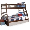 Wooden kids children bedroom furniture bunk beds with storage