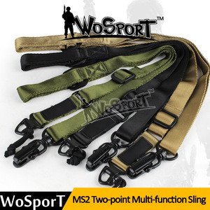 WoSporT Manufacturer Military Tactical 2 Points Sling Hunting Rifle Strap for Airsoft Paintball Army Combat Sports Gun Rope CS
