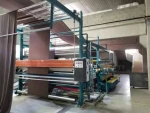 Woven polyester fabrics Fully Automatic horizontal type sanding rollers wet sueding machine of textile finishing machine