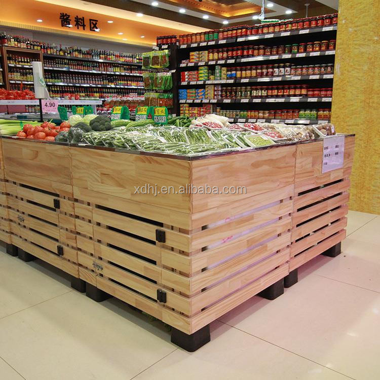 Buy X&d Rack Wooden Fruit Vegetable Display Rack Wood Fruit Stand from ...