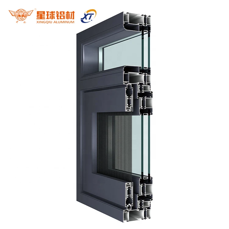 XingQiu China good quality custom aluminum anodized/powder coating sliding windows and doors industrial windows aluminum profile