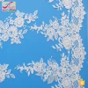 XM0119 China wholesales mesh bridal lace fabric with nice sequins for wedding dress evening party dress