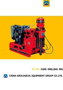XY-2PC diesel driving core drilling rig with a pair of bevel gears