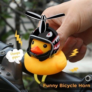 Yellow Little Duck Bicycle Lights Bell Squeeze Horns  Cycling Accessories  for Toddler Children &amp; Adults Cycling Light