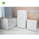 Yibang New Wood Baby Bed bedroom furniture set,unique bamboo baby crib