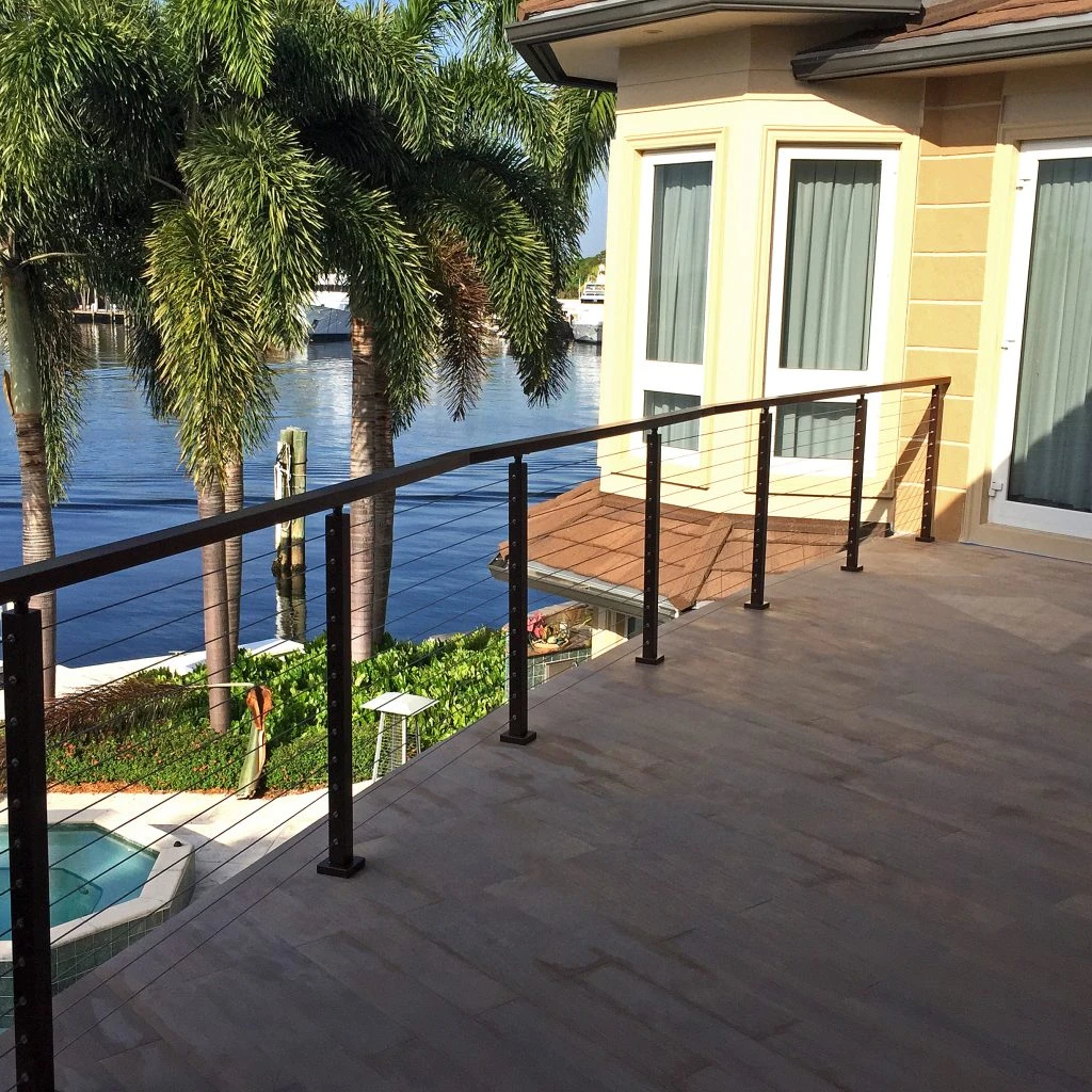 YL low maintenance stainless steel cable railing systems balcony designs wire rope balustrades
