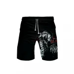 YoungBoy Mens Summer Cartoon 3D Print Loose Beach Running Shorts Male Casual Fitness Quick Drying short