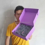 YR-23 Factory Wholesale box for clothing packaging foldable black mailer box white black flat fold packing shipping boxes