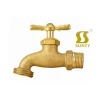 Yuhuan sunsy factory forged BSP NPT golden color brass tap water hose stop tap bibcock faucet for kitchen garden washing machine