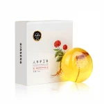 ZF07002  Moisturizing And Cleaning Handmade Soap Transparent Natural Ginseng Remove Mite Soap