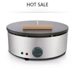 Zhuoliang 1-Plate Commercial Non-stick Stainless Steel Commercial Electric rotating Round Electric Crepe maker commercial