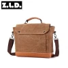 ZUOLUNDUO custom leisure canvas shoulder handbag men messenger laptop bag