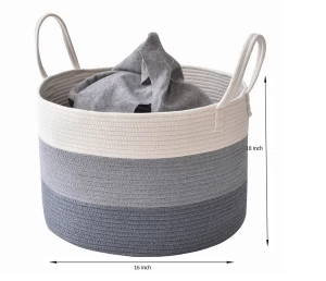Decorative wholesale cotton rope storage baskets and gift basket
