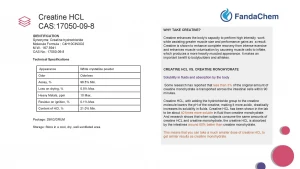 Creatine HCL #  CAS: 17050-09-8