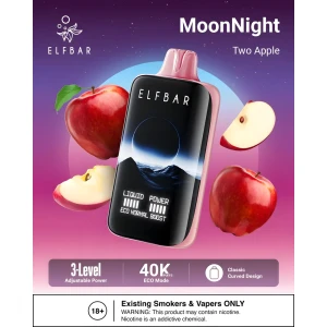 Elf Bar Moonnight 40000 Puffs Two Apple Disposable Vape Indonesia Bali Global Wholesale Factory Direct Price Advantage