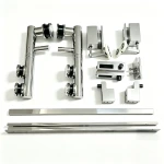 Inward open glass door rollers for shower enclosures