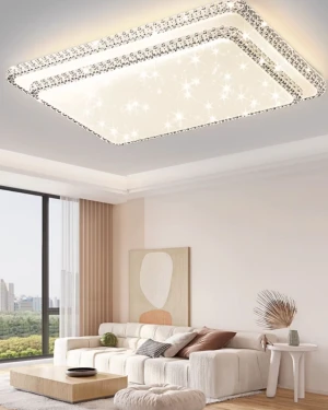 Bedroom light master bedroom 2024 new simple modern crystal led ceiling light living room light room lamp Zhongshan lam