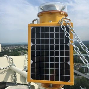 L-864 Medium Intensity Type B Aviation Obstruction Light with Integrated Solar Modules and Battery Systems