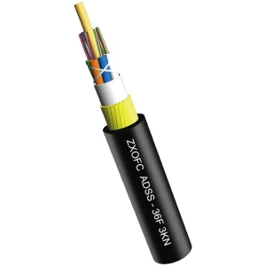G652D FTTH ADSS Fiber Optic Cable Large Span Length up to 4KM 12C 24C 48C Options 1KM MOQ