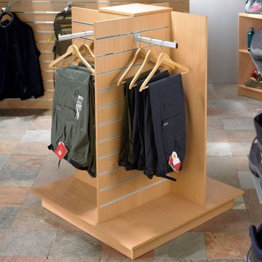 Buy Classic Retail Store Shopfitting 4 Way Display Slatwall Gondola For ...