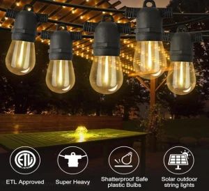 Outdoor LED solar string lights