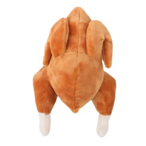 Plush Food Pet Products Dog Chew Toy Stuffed Turkey Stuffed Dog Squeaky Chew Toy Interactive Squeaky Dog Toys