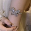 Full Paved CZ Butterfly Bracelet Luxury Crystal Bangle Adjustable Chain Women Wedding Jewelry