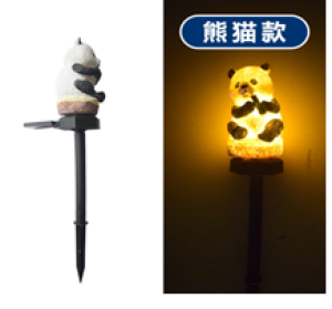 Solar Resin Panda Lamp