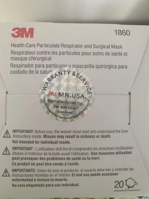 3M N95 1860 Mask available