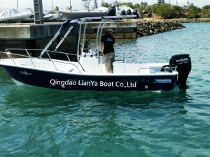 Liya 5.8m panga boat fiberglass fishing boat with outboard motor