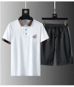 White Brown T Shirt And Shorts