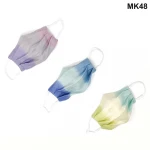 Gradation Color Pleated Triple Layer Reusable/Washable/Breathable Cotton Facemask with SMMS Filter Brisas MK48
