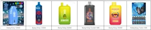 EU Warehouse Waspe Bar 20K 50K 60K 100K Puffs Disposable Vape Pen Multiple Flavors Rechargeable Mesh Coil Vape 60000 50