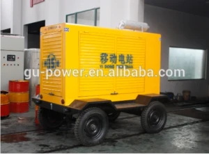 Mobile Diesel Generator 500KW 3 Phase Trailer Genset With Sound Proof Canopy(50HZ)
