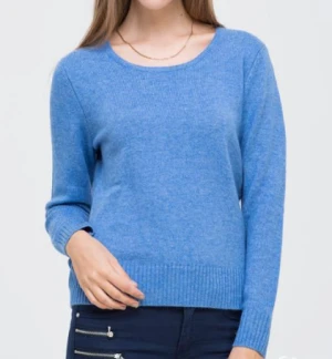 Womens Cashmere Sweater Autumn Winter Warm O-Neck Long Sleeves Knitting Pullover Jumper