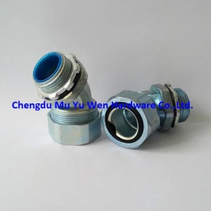 45 degree liquid tight zinc die cast connector 20mm