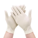 Medical rubber examination gloves