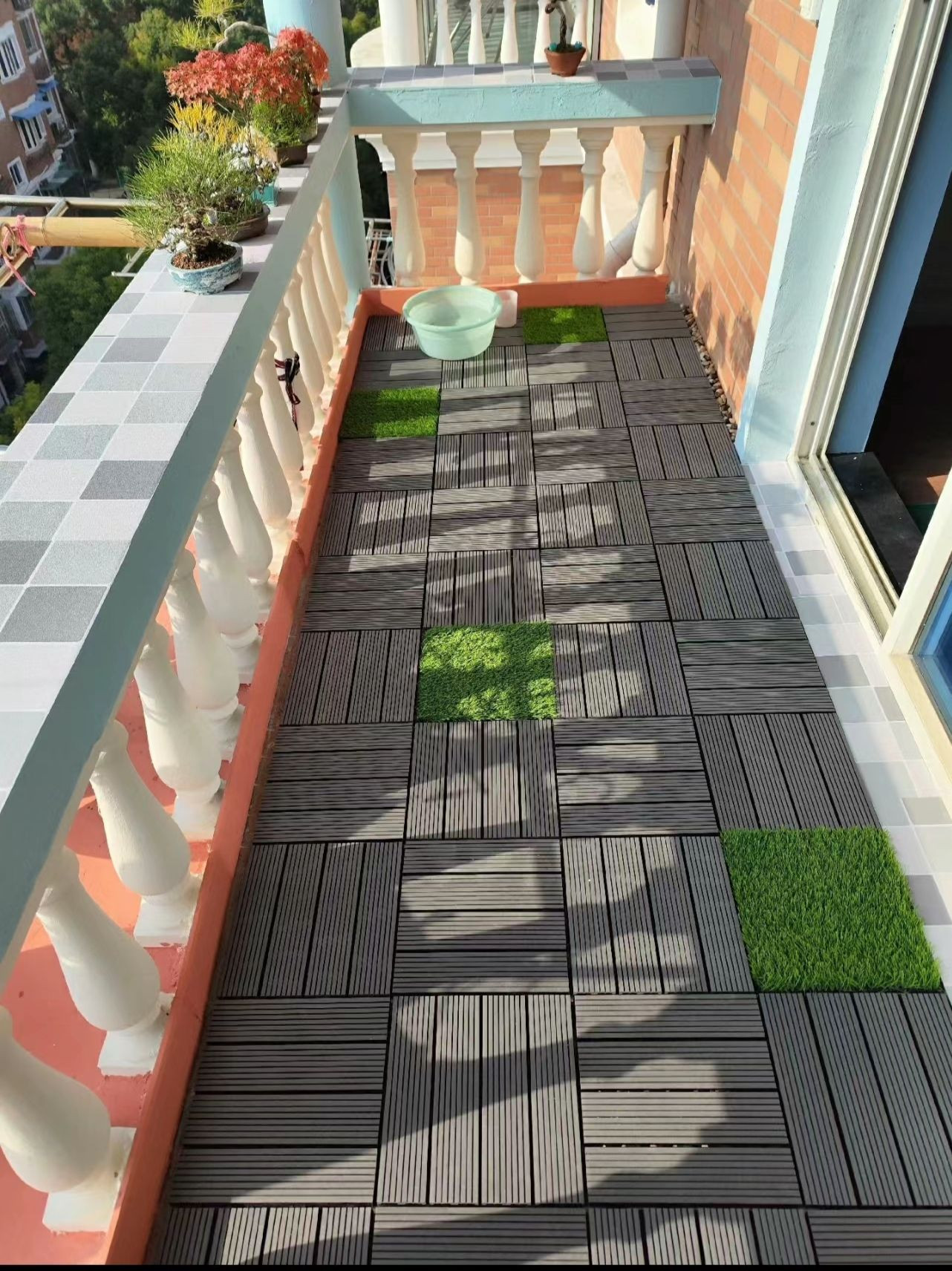 Buy Diy Composite Deck Tiles/terrace/wpc/balcony(waterproof,fireproof ...