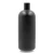 Import 1 litre 1000ml empty HDPE black matte hair plastic shampoo bottle with pump from China
