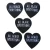 Import 10Pieces/lot ALL BLACK EVERYTHING  Ironing clothing badge heart embroidery Decal DIY sewing patch from China