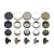 Import 11MM Snap Button Fastener Gold Snap Button from China