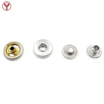 12.5mm brass snap button with thin 486# underparts