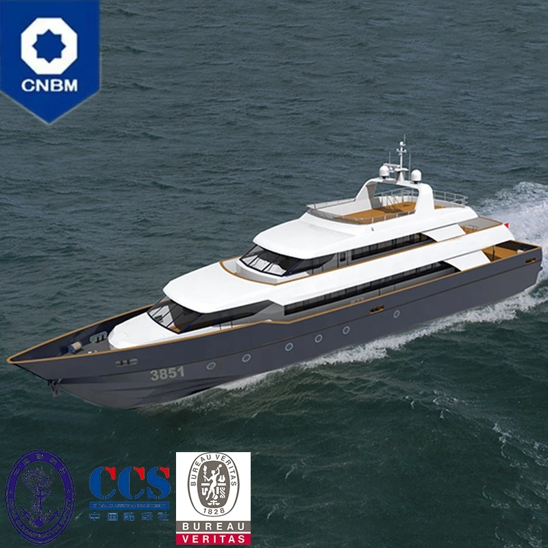 126ft 32.5 Knots Luxury Yacht Offshore Coast Guard Patrol Boat Police Vessel Military Ship Welded Aluminium Work Boat for Sale
